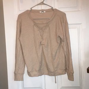 LNA lace up sweatshirt